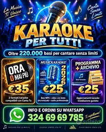 Archivio Basi Karaoke  3 formati audio 