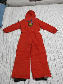 Tuta da sci imbottita e felpata taglia 8 anni