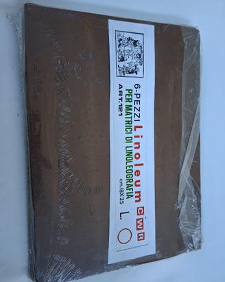 6 PEZZI tavolette di LINOLEUM, marca CWR, 18x25 cm