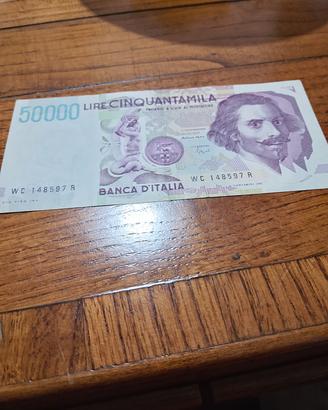 50.000 Lire Bernini - Banca d'Italia - Serie WC R 