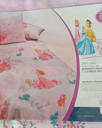 Copriletto in cotone singolo Principesse Disney