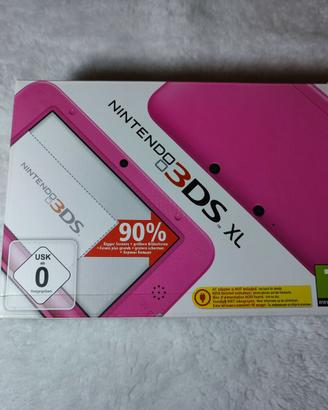 NINTENDO 3DS XL ROSA COMPLETO SCATOLA E PENNINO