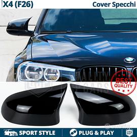 CALOTTE SPECCHIETTI per Bmw X4 F26 Nero Lucido