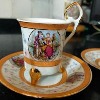 Tazzina e piattino porcellana Limoges 