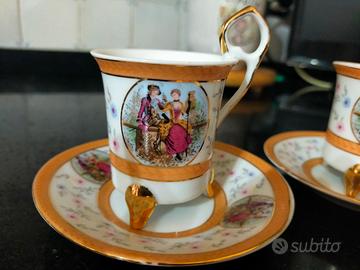 Tazzina e piattino porcellana Limoges 