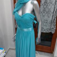 abito elegante turchese