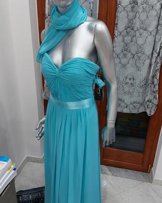 abito elegante turchese