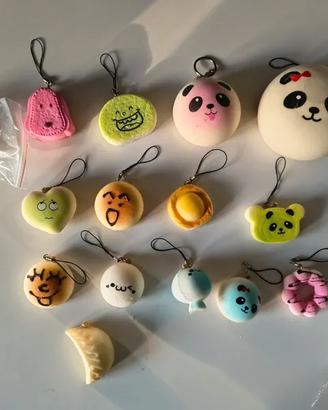 Lotto 13 Squishy Kawaii Panda e Dolcetti