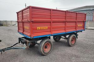 Rimorchio Selvatico 2 assi ribaltabile con ralla