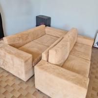 2 DIVANI IN TESSUTO TIPO ALCANTARA