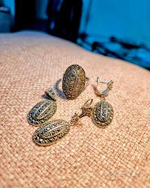 Set Argento 925 e Marcassite - Artigianato Azerbai