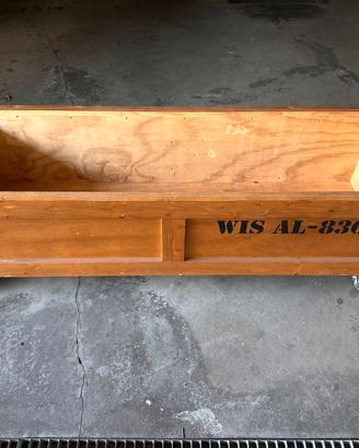 Cassa in legno multistrato con ruote