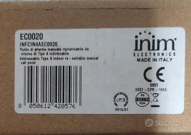 punto di allarme manuale da interno Inim