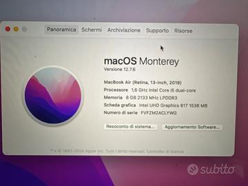 MacBook Air 13pollici 2019