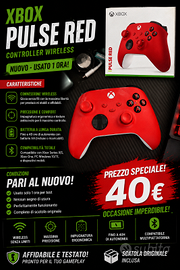 Controller Wireless Xbox Pulse Red – Pari al Nuovo