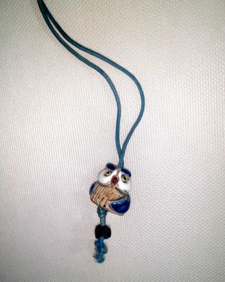 collana con ciondolo gufetto 
