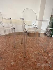 Set 4 Sedie Kartell Louis Ghost – Philippe Starck
