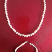 Collana e bracciale di perle Miluna,