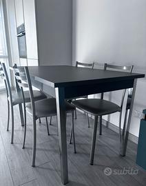 Tavolo grigio 130x80 allungabile.