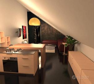 2 mansarde grezze 6° piano, Via La Botte