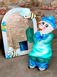 Bibò anni 80 arredo cameretta bimbi specchio sedia