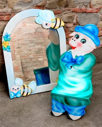 Bibò anni 80 arredo cameretta bimbi specchio sedia
