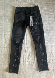 Jeans Purple Brand P001 Black Paint Splatter-W30