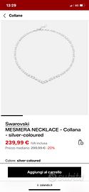 Collana e orologio svarovsky