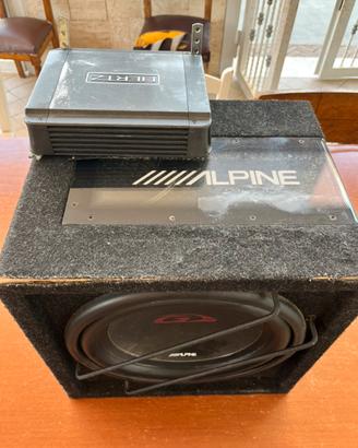 subwoofer alpine e amplificatore della hertz