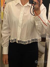 Camicia Bianca corta, usata 2 volte. 100%cotone.