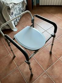 Sedia wc comoda 4 in 1 in alluminio