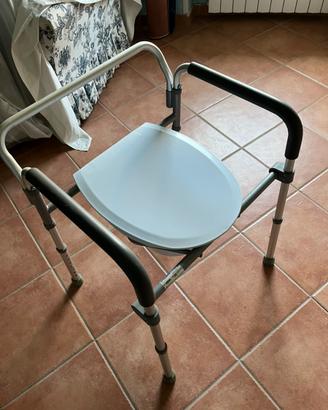Sedia wc comoda 4 in 1 in alluminio