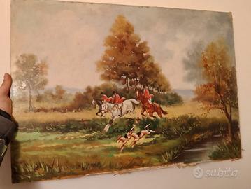 Dipinto Raffigurante scene di caccia