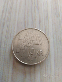 Moneta 10 corone norvegia
