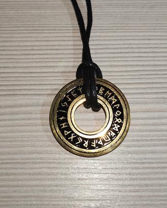 Amuleto Alfabeto Runico Futhark Portafortuna 