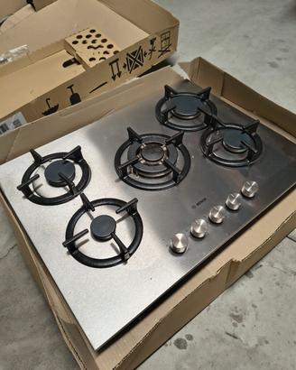 Piano cottura BOSCH  acciaio inox 5 fuochi ghisa 