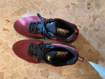 Scarpe Skechers Memory Foam Bordeaux/Blu Tg 44