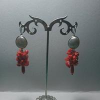 orecchini argento rodiato con perla naturale con c