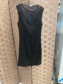 Vestito nero paillettes infimissimi tg s