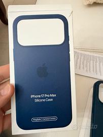 Cover iphone 17 pro max silicone case blu