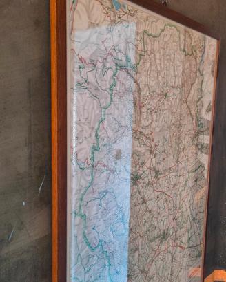 Quadro con cartina città di Vicenza 