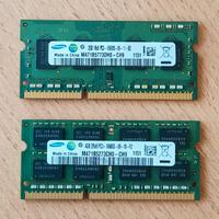 Coppia Ram originali Samsung 2GB/4GB per notebook