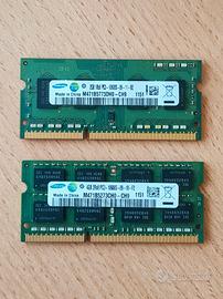 Coppia Ram originali Samsung 2GB/4GB per notebook