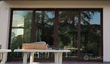 vetrate scorrevoli in alluminio effetto legno