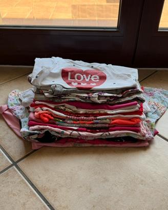Lotto abbigliamento bambina 19 pezzi misti
