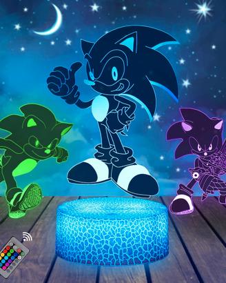 Luce Notturna Sonic 3D, Lampada da Illusione a LED