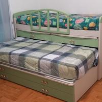 Doppio letto per cameretta bambino + scrivania