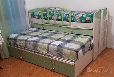 Doppio letto per cameretta bambino + scrivania