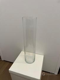 Vaso tondo in vetro h 46 cm