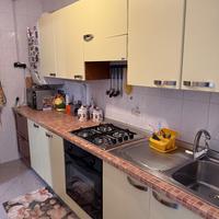 Cucina lineare con elettrodomestici